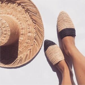 New Bulibasha Zegiga Babouche Mule rattan raffia 38 8